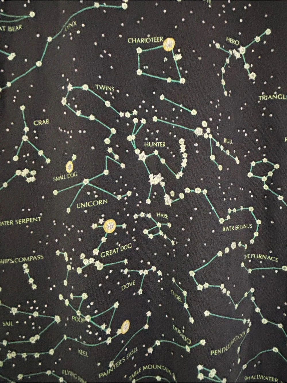 Vintage ‘Heavenly Bodies' Constellation Graphic Tee Glow-in-the-dark Size XL - Picture 3 of 7